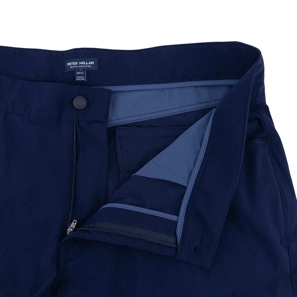 Peter Millar Mens 40x31 Bingham Performance Five-Pocket Pant Trousers Navy Blue